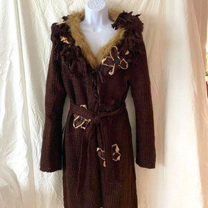 Gorgeous Chocolate Brown Sweater Coat